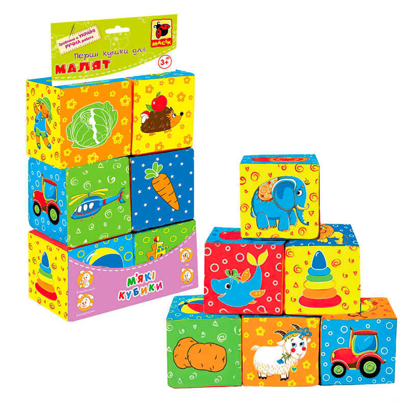 гр Набір MC090601-01 кубиків “Мій маленький світ“ (6) “Масік“, 6 кубиків, в пакеті