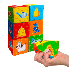 гр Набір MC090601-05 кубиків “Тваринки на фермі“ (20) “Масік“, 6 кубиків, в пакеті