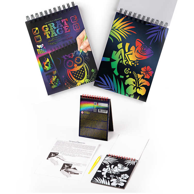 гр Набір гравюр малий “GRATТAGE“ GRT-02-02 А6 УКР. (25) “Danko Toys“