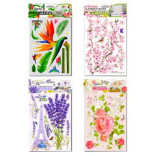 гр Набір декоративних наліпок, А3 “Квіти“ (40) НДН-01 “Апельсин“ ВИДАЄТЬСЯ МІКС ВИДІВ