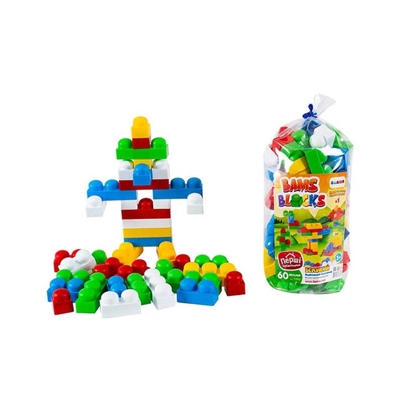 гр Конструктор “BAMSIBLOCK №1“ 115/2 (15) “BAMSIC“ 60 деталей, у пакеті гр Конструктор “BAMSIBLOCK №1“ 115/2 (15) “BAMSIC“ 60 деталей, у пакеті