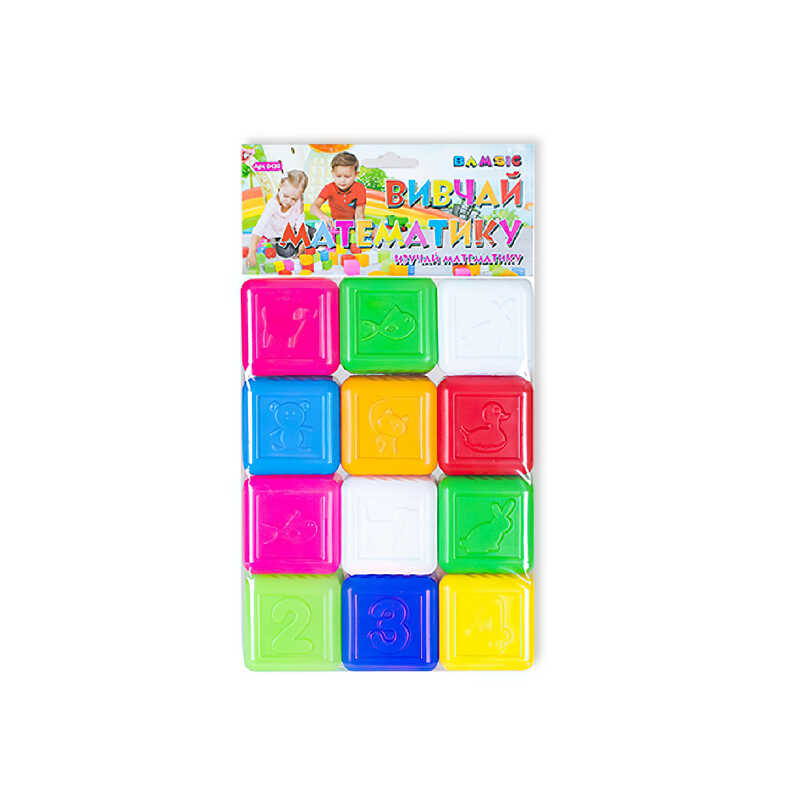 гр Кубики “Вивчай математику“ 12 куб. 0430 (12) “BAMSIC“
