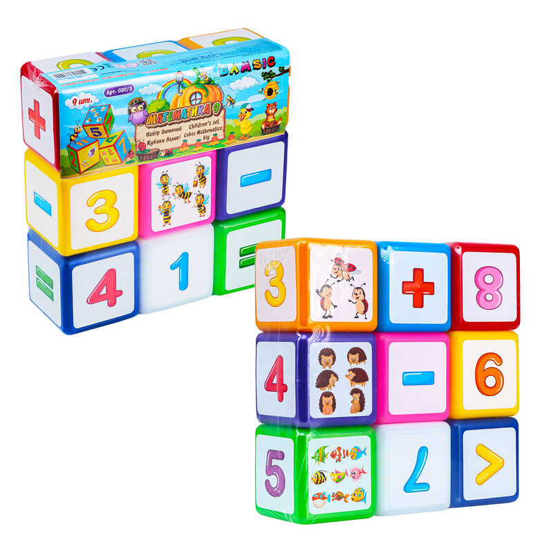 гр Кубик “Математика 9 шт“ 020/3 (12) “BAMSIC“