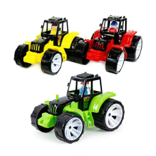 гр Трактор BAMS - чорна кабіна 007/6 - 007/15 (12) “BAMSIC“ 3 кольори, фігурка людини, каталка, в сітці