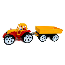 гр Трактор BAMS - причіп кольоровий 007/9 (4) “BAMSIC“ 2 кольори, в сітці