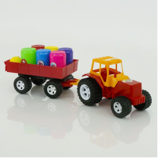 гр Трактор причіп з бочонками 007/5 (4) “BAMSIC“