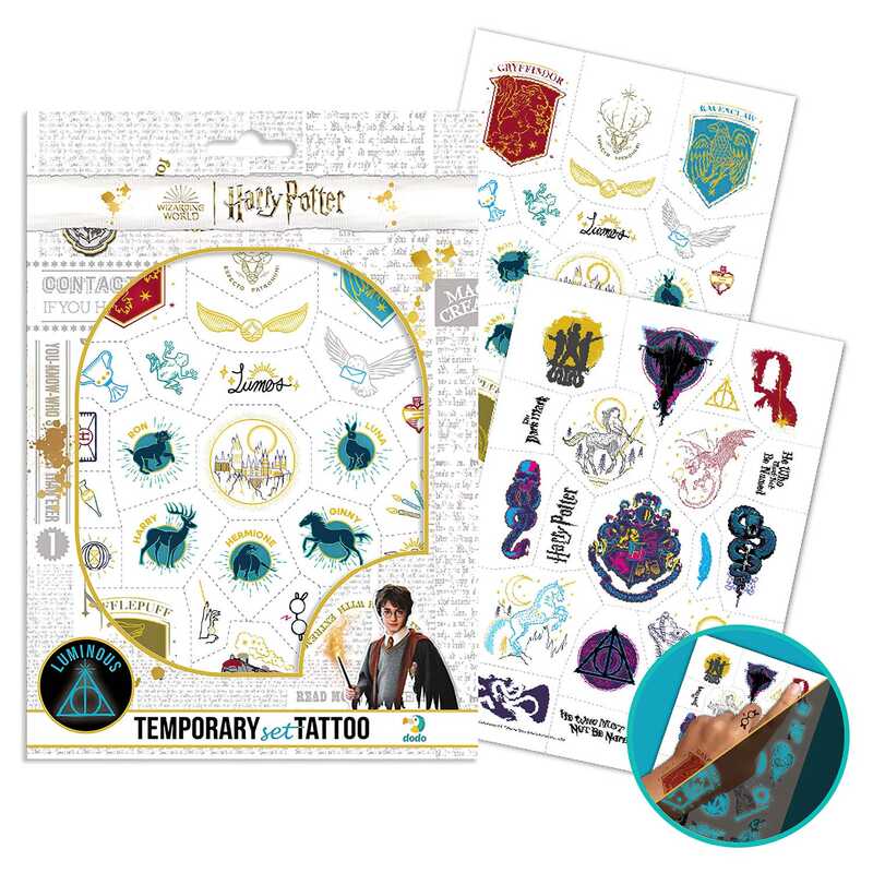 гр Набір дитячих тимчасових татуювань “Harry Potter. Символи“ 200505 (50) “DoDo“, 45 татуювань