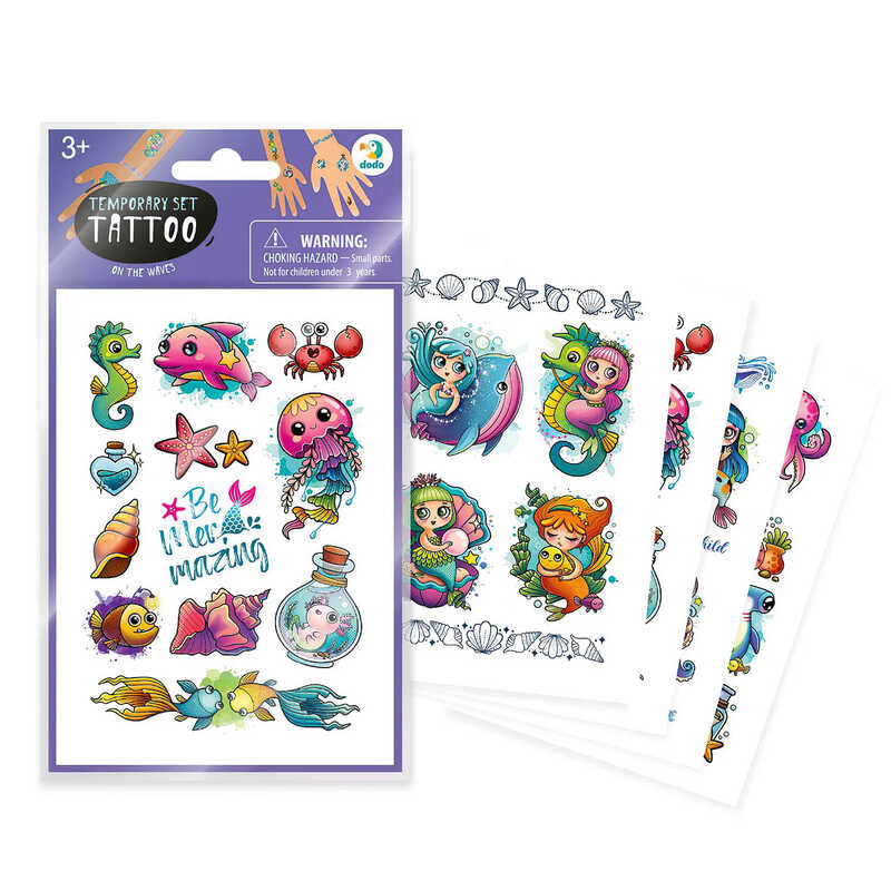 гр Набір дитячих тимчасових татуювань “На хвилях“ 301103 (48) “Dodo“