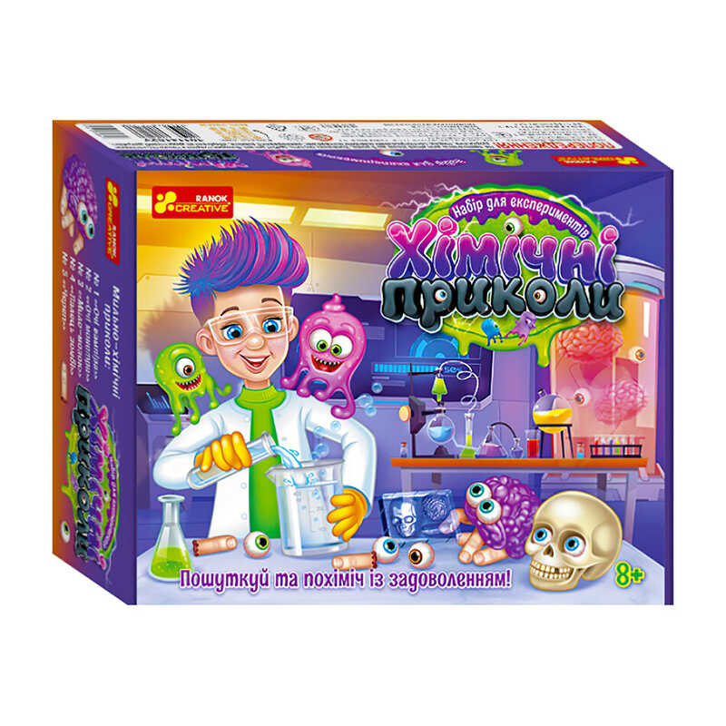 гр Набір для експерементів “Хімічні приколи“ 10114152У (18) “Ранок“, 5 дослідів, в коробці