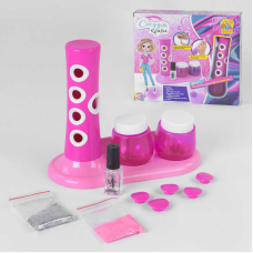 гр Набір для манікюру 37691 (12/2) “4FUN Game Club“, сушка для нігтів на батарейках, лак, блискітки, в коробці