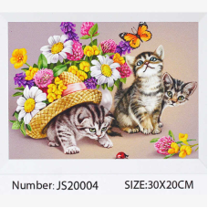 Алмазна мозаїка JS 20004 (50) “TK Group“, “Тварини“, 30х20 см, в коробці