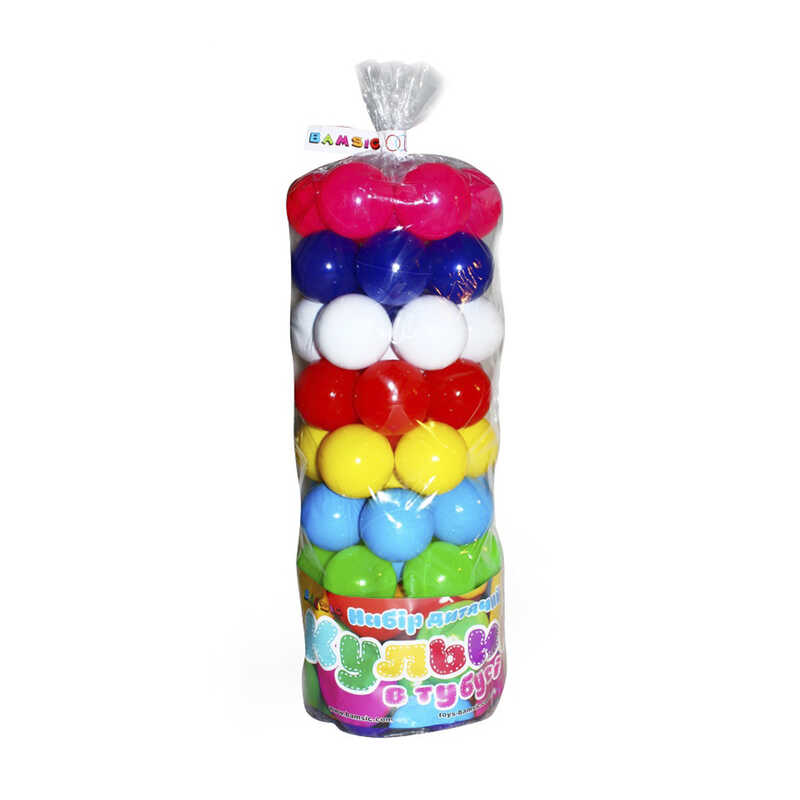 гр Набір для сухого басейну “Кульки в тубусі“ 62 штуки 0262 (6) “BAMSIC“