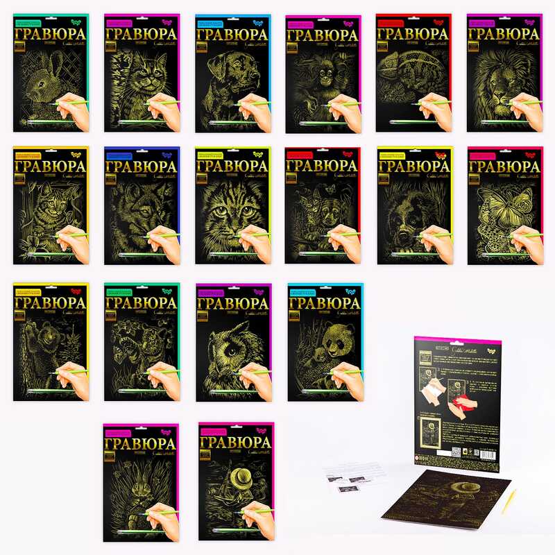 гр “Гравюра  А4“ с.2 ГРА4-02-01з..18з,01с..18с (18) “Danko Toys“, ОПИС УКР. МОВОЮ