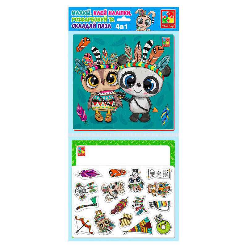 гр Набір для творчості 4 в 1 “Пухнасті індіанці“ (24) VT4210-12 “Vladi Toys“ гр Набір для творчості 4 в 1 “Пухнасті індіанці“ (24) VT4210-12 “Vladi Toys“