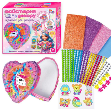 гр Набір для творчості ”Майстерня декору” 29532 (36) “4FUN Game Club“, скринька для прикрас, фоаміран, камінці, в коробці