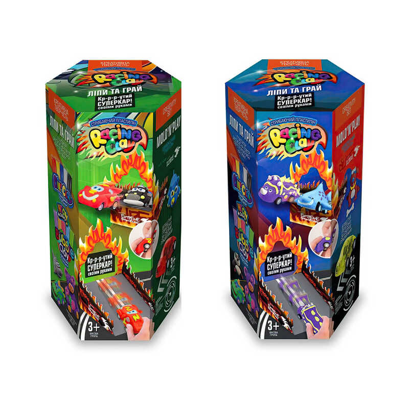 гр Набір креативної творчості “RACING CLAY“ CLRC-01-01U,CLRC-01-02U укр. 2 види (8) “Danko Toys“