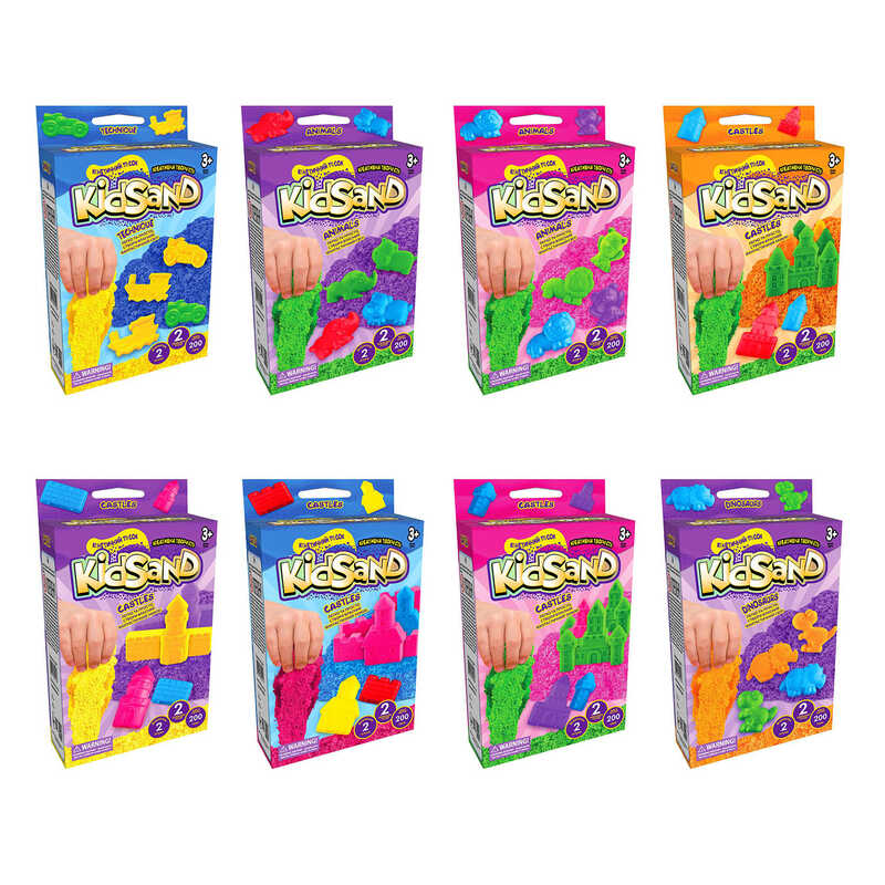 гр Кінетичний пісок “KidSand“ 200г KS-05-01U,02U.03U...08U (16) “Danko Toys“
