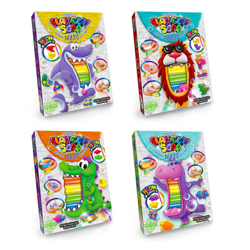гр Набір творчості “Пластилінове мило PLAY CLAY SOAP“ середній PCS-03-01U.02U.03U.04U (16) “Danko Toys“