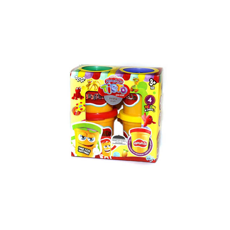 гр Набір креативної творчості “Тісто для ліпки “Master Do“ TMDB-01-03U (УКР) (12) 4 банки*50 г. “Danko Toys“