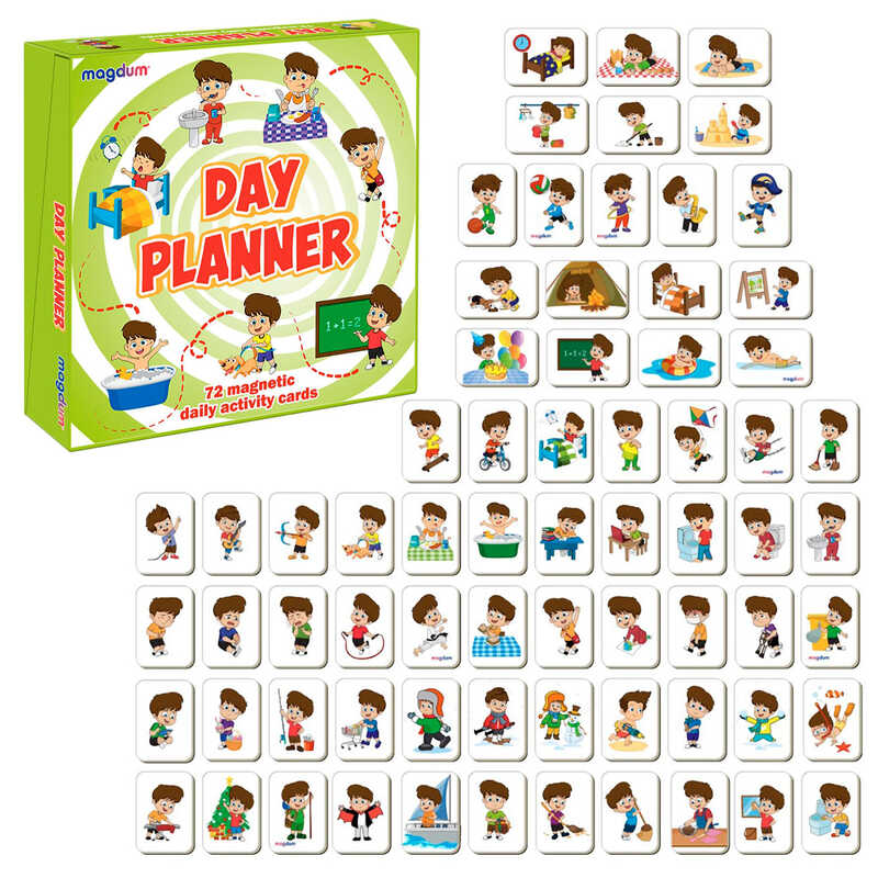 гр Набір магнітів “Day planner“ ML4032-03 (12) “Magdum“, 72 магніти, в коробці