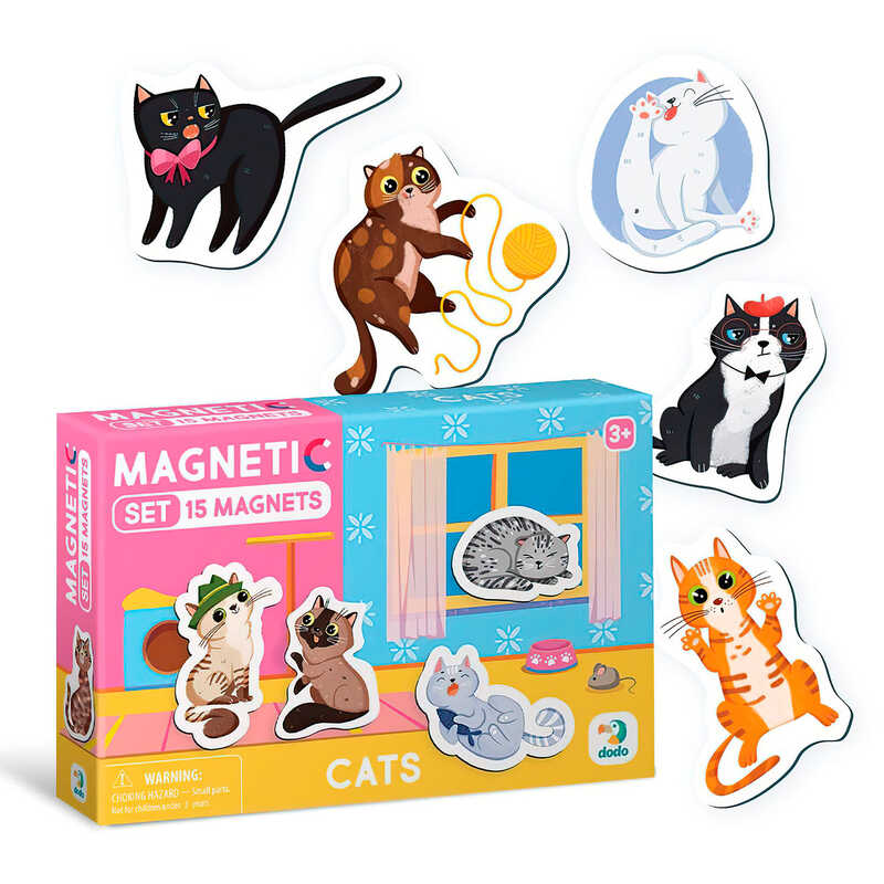 гр Набір магнітів “Котики“ 200258 (24) “DoDo“, 15 магнітів, в коробці