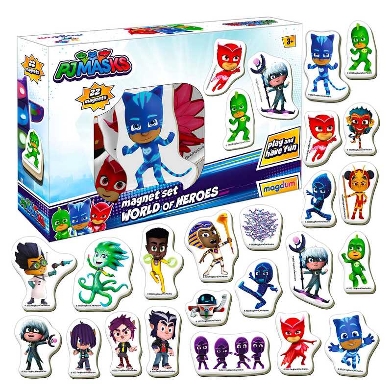 гр Набір магнітів ME 5031-31 “Герої в масках. Світ героїв“ (10) “Magdum“, 22 магніти, в коробці