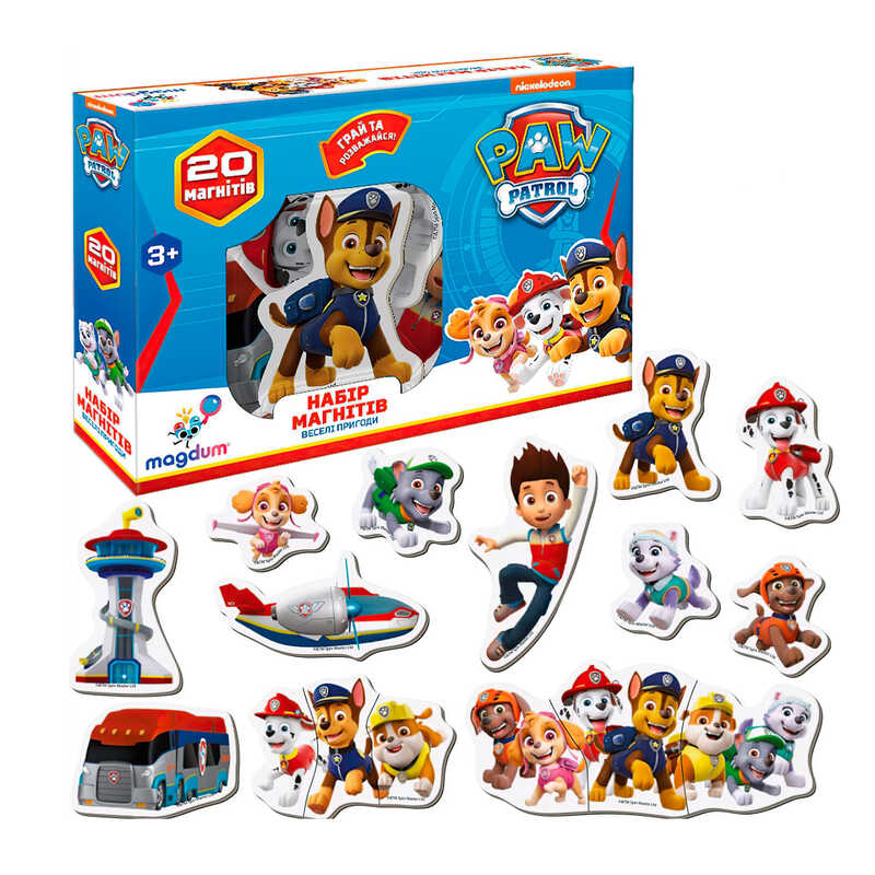 гр Набір магнітів ML 4034-01 “Щенячий патруль. Веселі пригоди“ (60) “Magdum“ гр Набір магнітів ML 4034-01 “Щенячий патруль. Веселі пригоди“ (60) “Magdum“