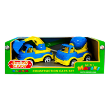 гр Набір машин “Mini Matiki“ (бетонозмішувач, екскаватор) 002/14 (24) “Bamsic“, 2 машинки, в коробці