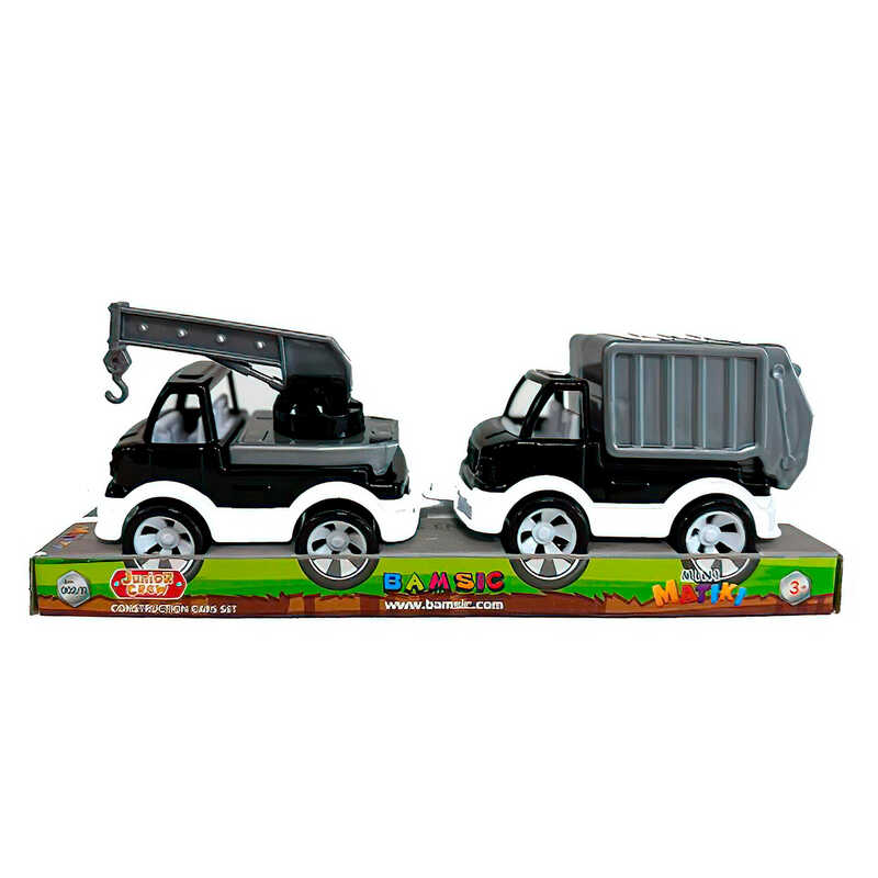 гр Набір машин “Mini Matiki“ (кран, сміттєвоз) 002/10 (40) “Bamsic“, планшет