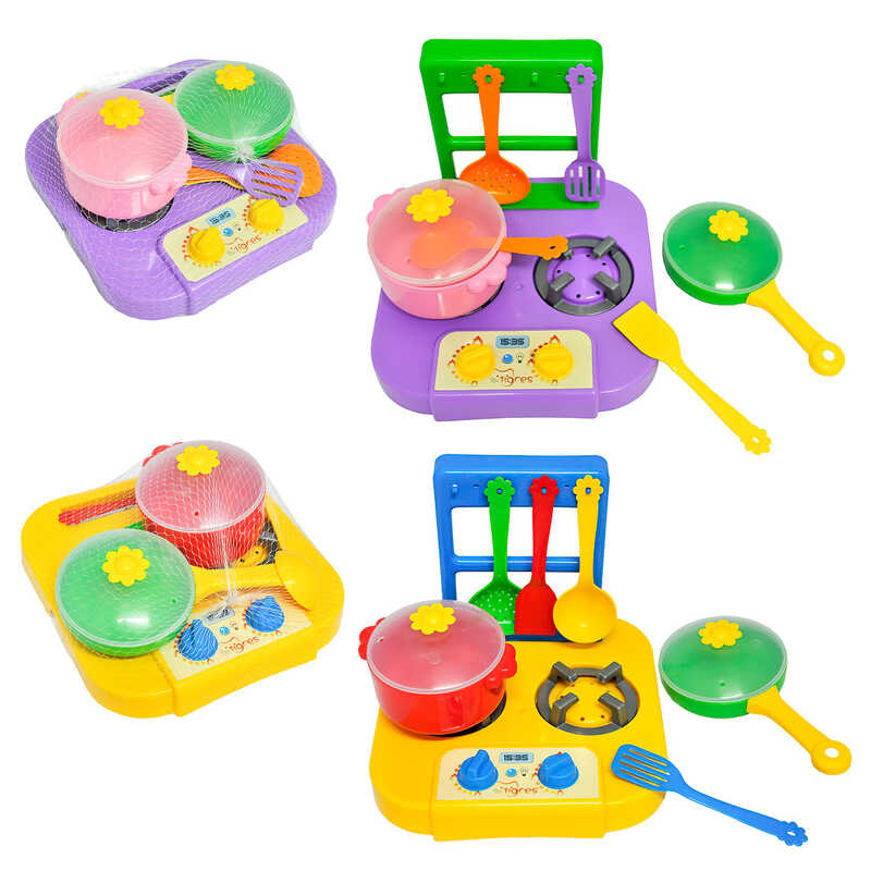 гр Набір посуду “Ромашка“ 39150 / DKT1 (13) 2 кольори, “Tigres“, 7 елементів, з плитою, в сітці