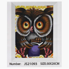 Алмазна мозаїка JS 21093 (50) “TK Group“, “Сова“, 30х20 см в коробці