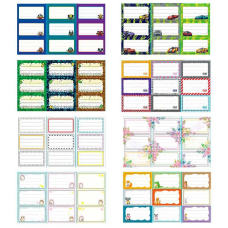 гр Набір стікерів для зошитів та книг 9 шт НС-15 (32) “Апельсин“, в пакеті