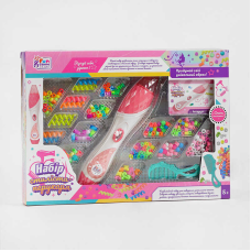 гр Набір стиліста 39407 (18/2) “4FUN Game Club“ пристрій для зачісок, бісер, кліпси, пружинки, в коробці
