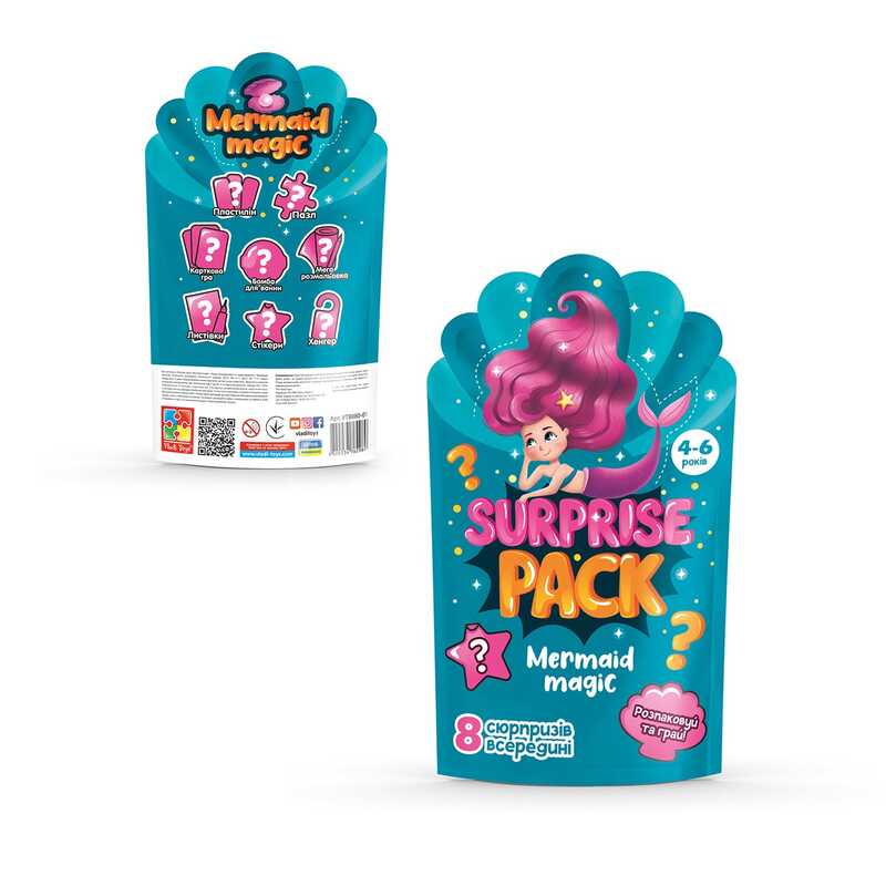 гр Набір сюрпризів “Surprise pack. Mermaid magic“ VT 8080-01 (10) “Vladi Toys“