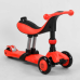 Самокат-велобіг 3в1 триколісний BS-71899 (4) Best Scooter, 3 колеса PU зі світлом, сидіння, амортизатори, батьківська ручка