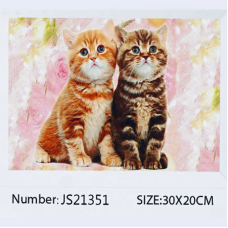 Алмазна мозаїка JS 21351 (50) “TK Group“, “Кошенята”, 20х30 см, в коробці