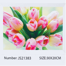 Алмазна мозаїка JS 21383 (50) “TK Group“, “Тюльпани”, 20х30 см, в коробці