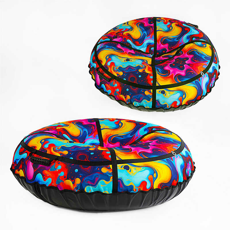 гр Надувні Санки -Тюбінг “Абстракція“ Т33872 (1) розмір 1.2м, колір та малюнок можуть відрізнятися від фото 4 ВИДИ, ВИДАЄТЬСЯ МІКС