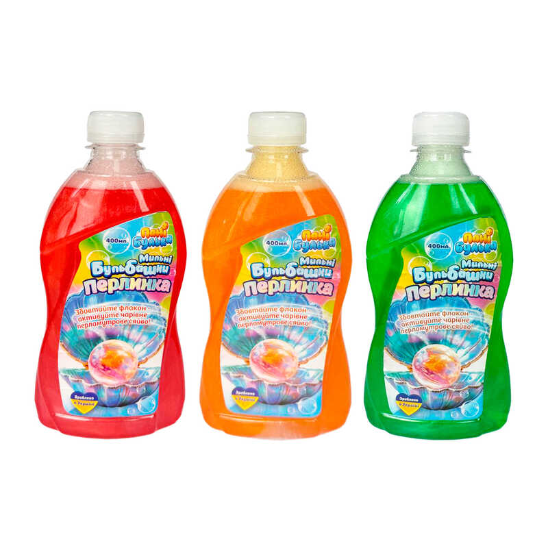 гр Наповнювач для мильних бульбашок “Перлинки“ 73355 (12) ЦІНА ЗА 1 ШТУКУ, “Пані Булька“, 400мл, з шиммером, ароматизовані, ВИДАЄТЬСЯ МІКС ВИДІВ