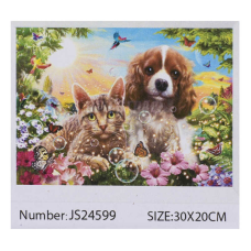 Алмазна мозаїка JS 24599 (50) “TK Group“, “Тварини“, 30х20 в коробці