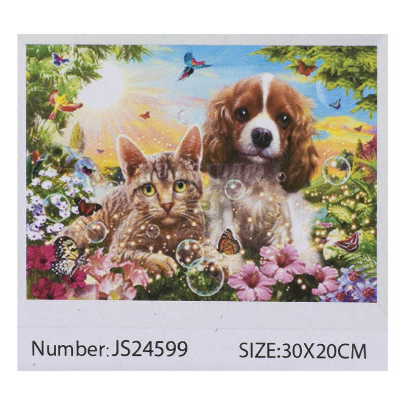 Алмазна мозаїка JS 24599 (50) “TK Group“, “Тварини“, 30х20 в коробці