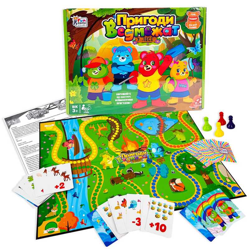 гр Настільна гра “Пригоди Ведмежат“ 13485 (18) “4FUN Game Club“, у коробці