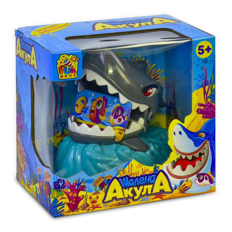 гр Настільна гра “Шалена Акула“ 7386 (9) “4FUN Game Club“, на батарейках, світло, звук, в коробці