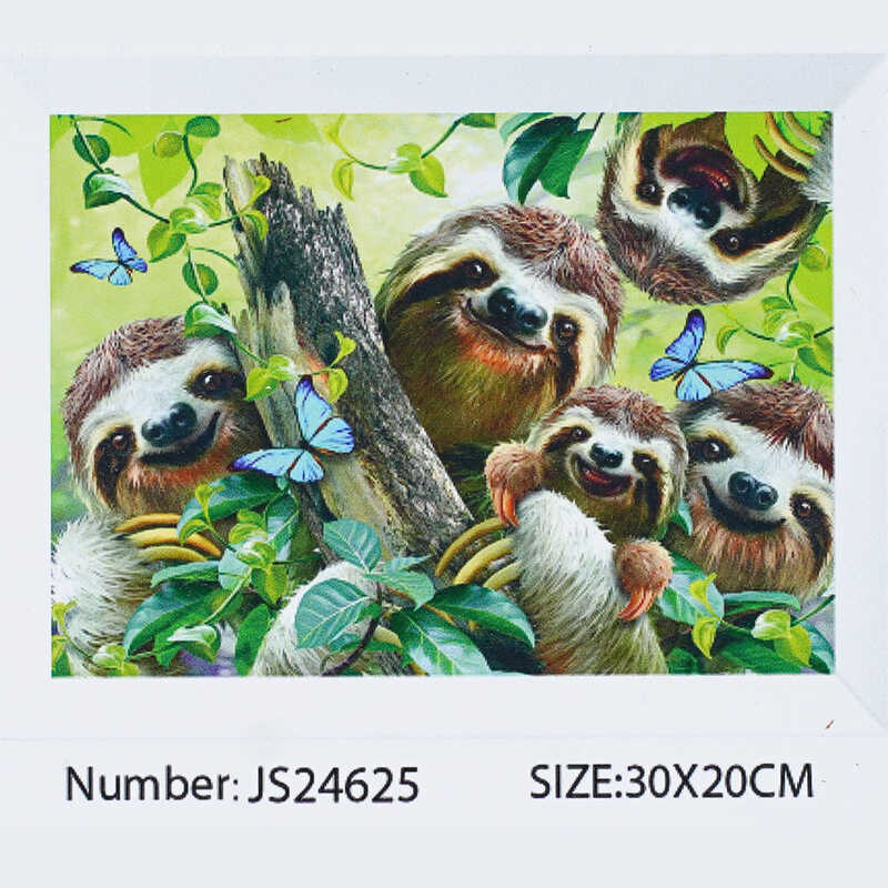 Алмазна мозаїка JS 24625 (50) “TK Group“, 20х30 см, “Лінивець“, в коробці