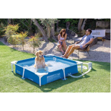 Intex Набір для басейна 48402 NP (1) для домашніх тварин, з металевим каркасом, скімером та диспенсером для води, 152х152х30,5 см, об`єм 537 л