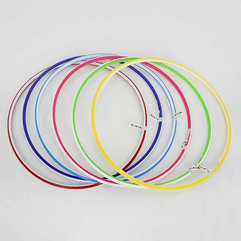 гр Обруч малий. в смужку 0169 (1) ЦІНА ЗА ЗВ’ЯЗКУ, У ЗВ’ЯЗЦІ 10 ШТ “BAMSIC“ 6 кольорів, d=68 см