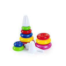 гр Пірамідка “Веселка 1“ 1818 (20) “BAMSIC“, висота 21 см, 7 елементів, в сітці