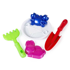 гр Пісочний набір №1 013 (40) “BAMSIC“ лопатка, сито, грабельки, 2 пасочки