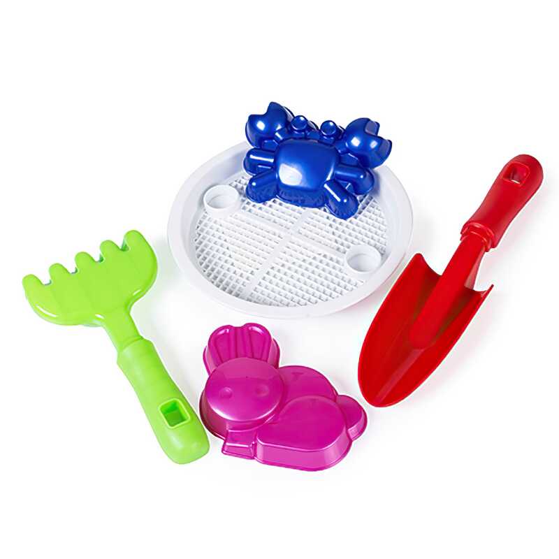 гр Пісочний набір №1 013 (40) “BAMSIC“ лопатка, сито, грабельки, 2 пасочки