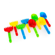 гр Пісочний набір №4 015 (8) ЦІНА ЗА 8 ШТУК В БЛОЦІ “BAMSIC“, лопатка+грабельки